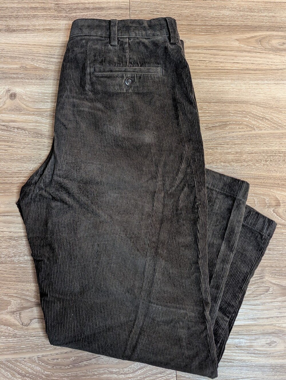 L.L. Bean Vintage Black Corduroy Trousers 90s 38